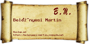 Belényesi Martin névjegykártya
